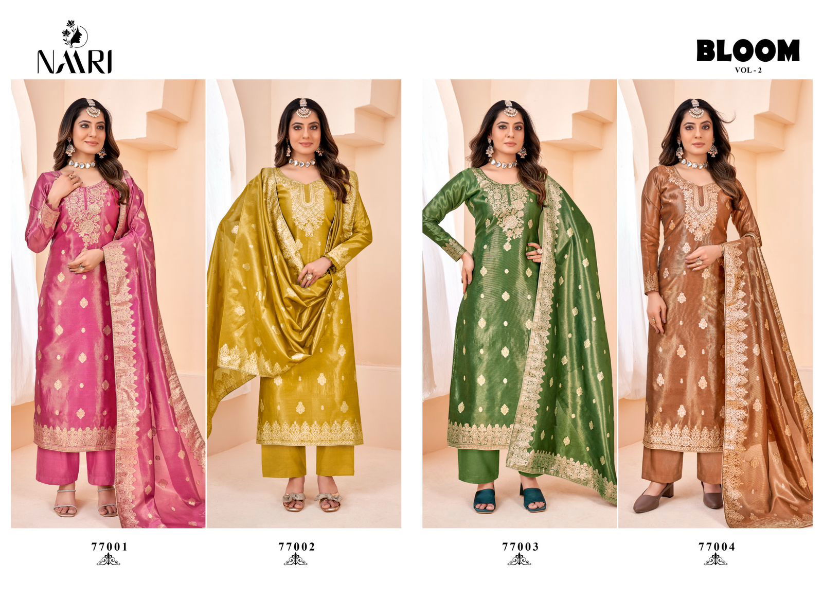 Bloom 2 By Naari Jacquard Designer Salwar Kameez Wholesale Clothing Suppliers In India

